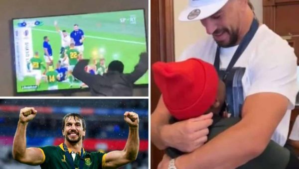 Hermoso momento para un fanático de los Springbok conociendo a su héroe Eben Etzebeth